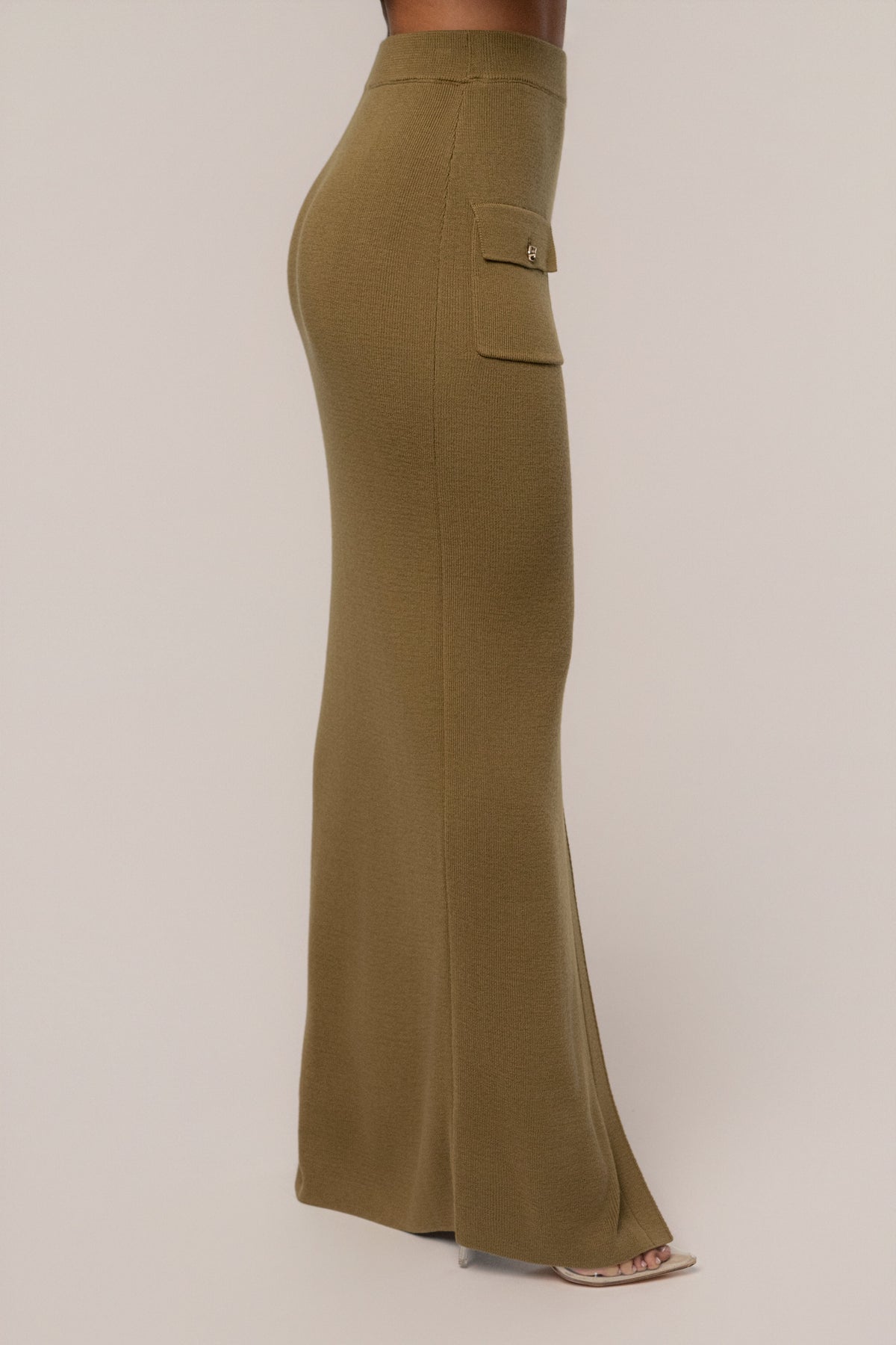 Olive Fall Bliss Maxi Skirt