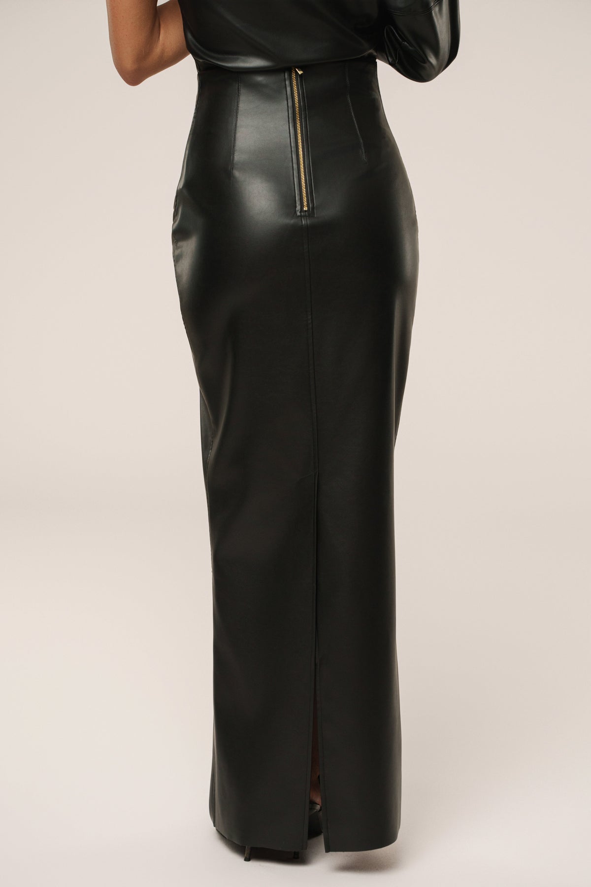 Black Ace PU Leather Skirt