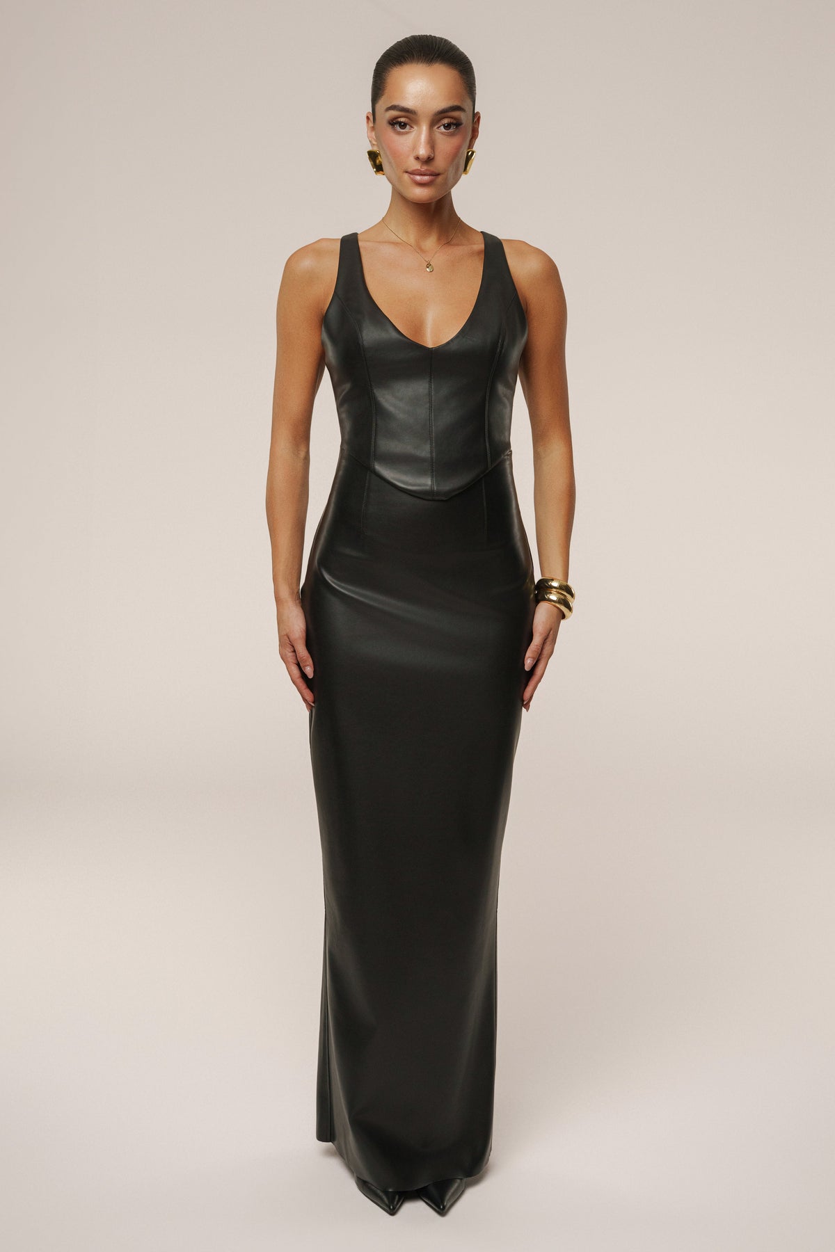 Black Ace PU Leather Skirt
