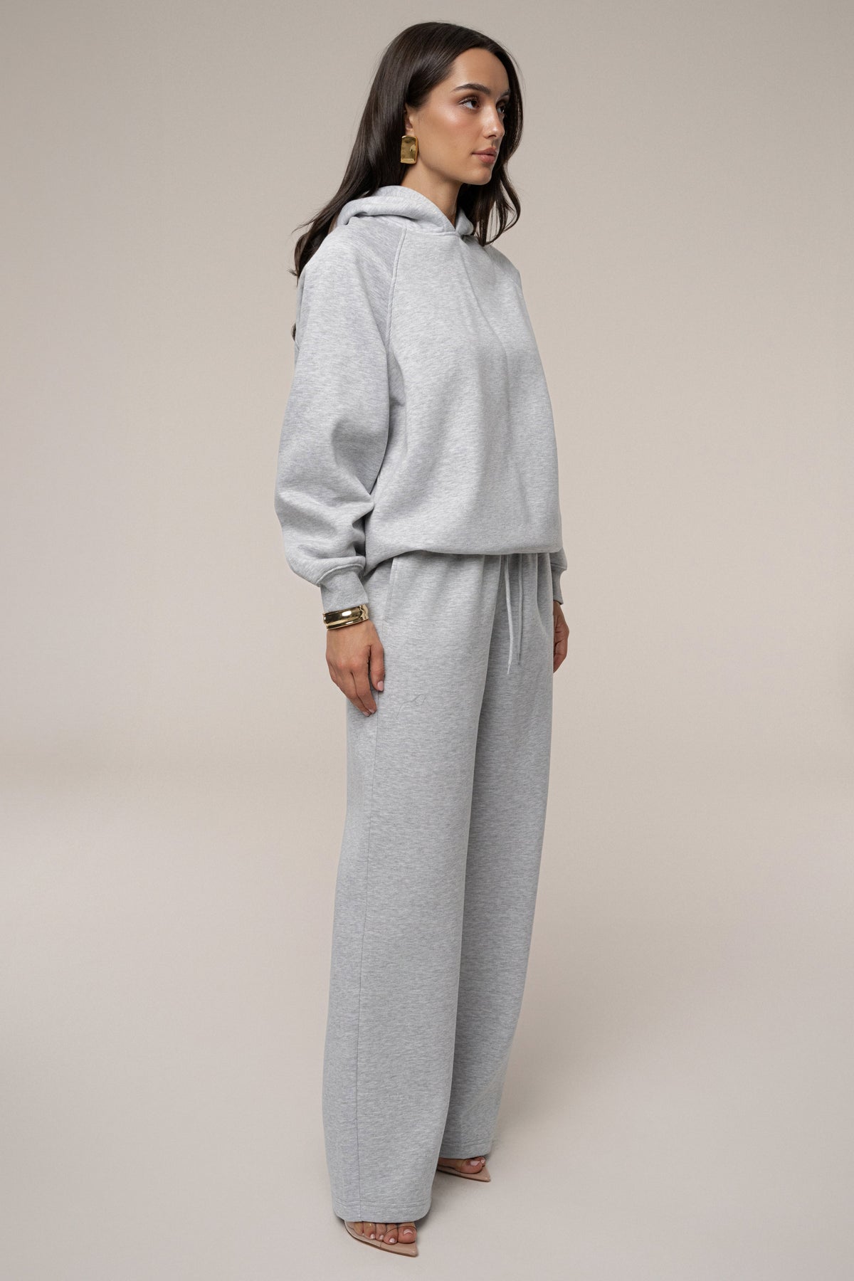 Heather Grey JLUXLABEL Logo Fleece Pants