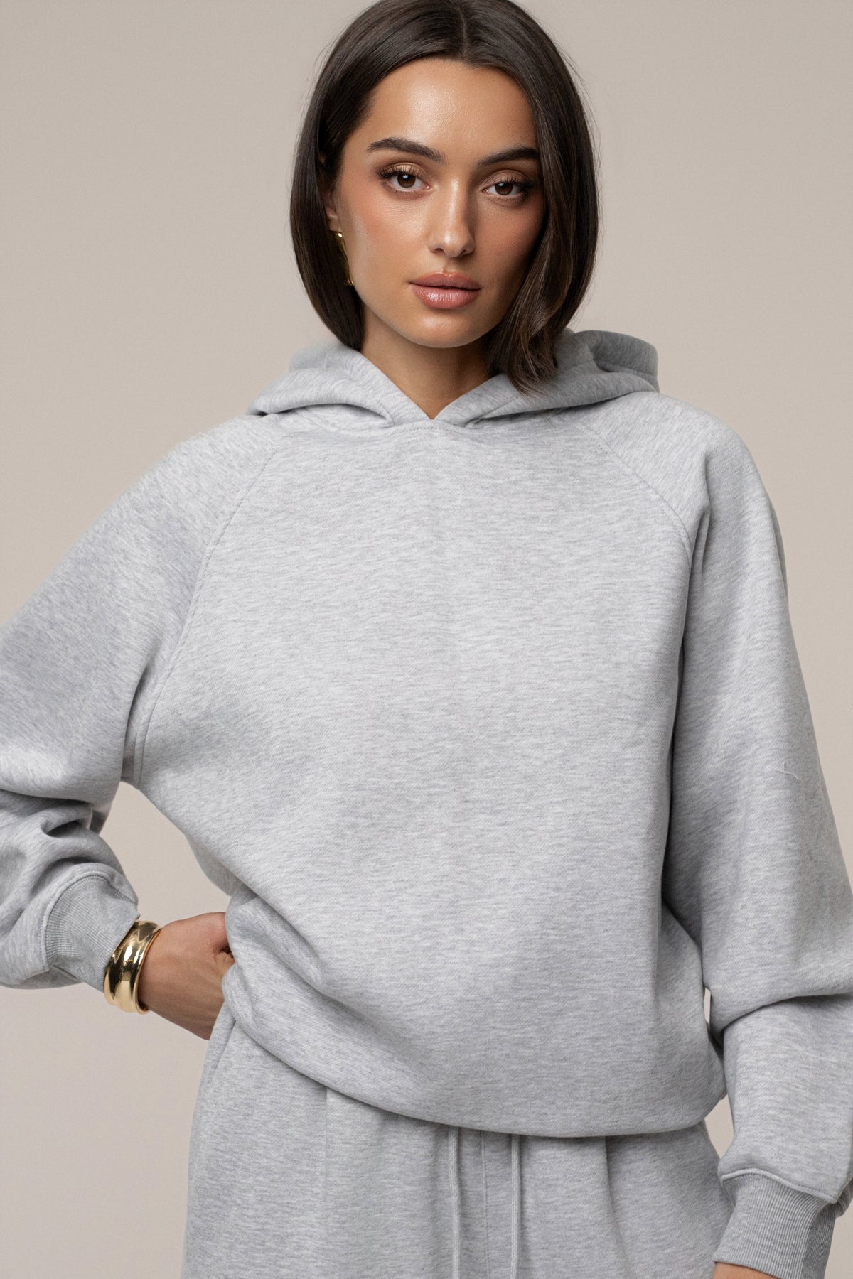Heather Grey JLUXLABEL Logo Pullover Hoodie