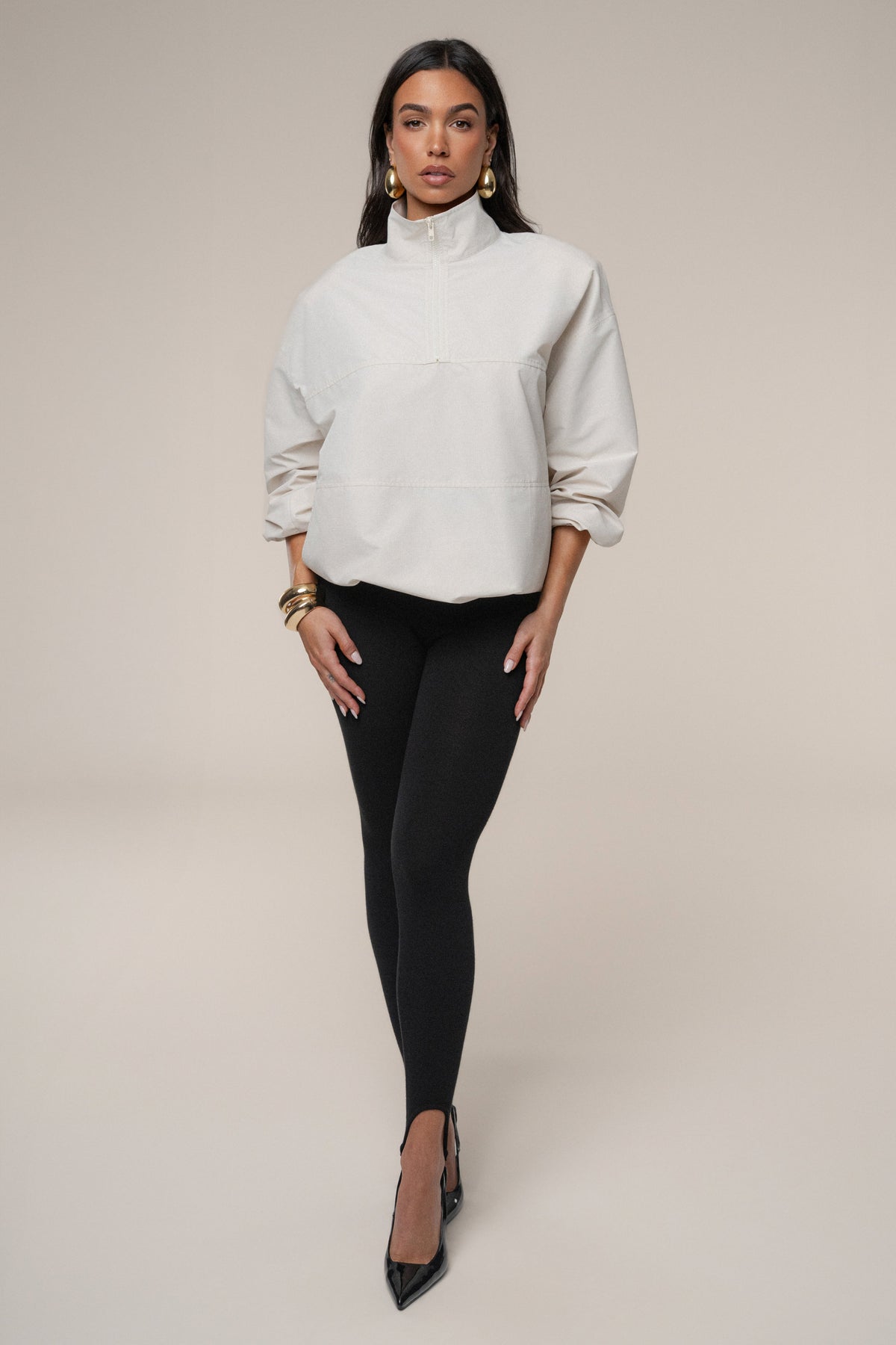 Milk Oversized Funnel Jacket