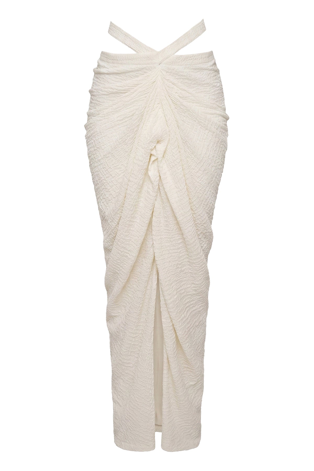 Ivory Cabana Slit Maxi Skirt